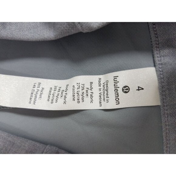 Lululemon Here To There High-Rise Size 4 Pants Light Gray 7/8 length Stretch - Picture 6 of 7